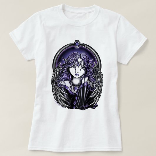 すみれ色の守り神夜ワイシャツ Tシャツ (デザイン正面)