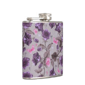 すみれ色の振鈴およびピンクの蝶パターン フラスク (右)