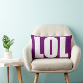 すみれ色の枕の白いLOL ランバークッション (椅子)