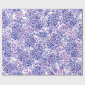 すみれ色の水彩画の薄紫の花 ラッピングペーパー (フラット)