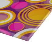 すみれ色の水玉模様パターン カッティングボード (角)