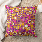 すみれ色の水玉模様パターン クッション (ブランケット)