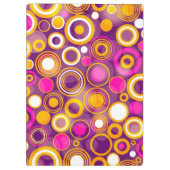 すみれ色の水玉模様パターン クリップボード (裏面)