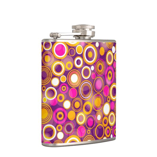 すみれ色の水玉模様パターン フラスク (右)