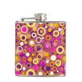 すみれ色の水玉模様パターン フラスク (正面)