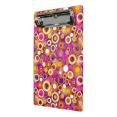 すみれ色の水玉模様パターン ミニクリップボード (アングル2)