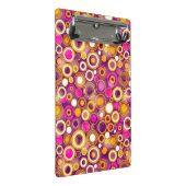 すみれ色の水玉模様パターン ミニクリップボード (アングル)