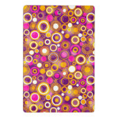 すみれ色の水玉模様パターン ミニクリップボード (裏面)