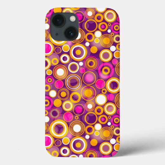 すみれ色の水玉模様パターン Case-Mate iPhoneケース (裏面)