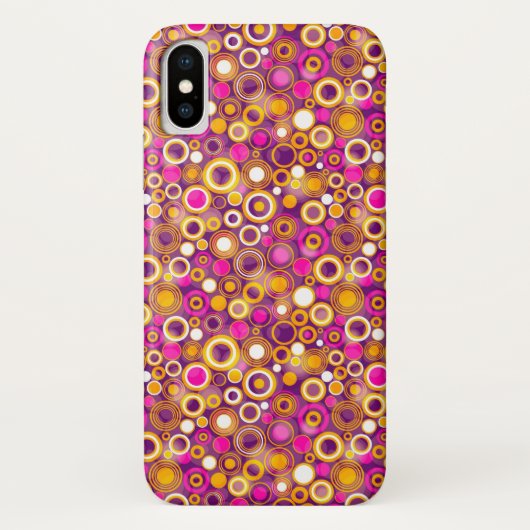 すみれ色の水玉模様パターン Case-Mate iPhoneケース (裏面)