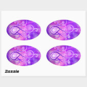 すみれ色の炎/すみれ色の火 楕円形シール (シート)