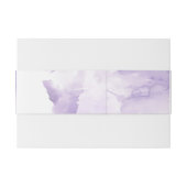 すみれ色の紫色の水彩画のしぶきの腹バンド 招待状ベリーバンド (裏面例)