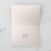 すみれ色の花および葉のパステルの誕生日 カード (内部)