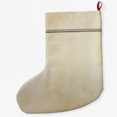 すみれ色の花のアルファベットのモノグラムのためのV ラージクリスマスストッキング (裏面)