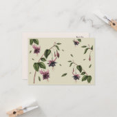 すみれ色の花の挨拶状 カード (正面/裏面インサイチュ)