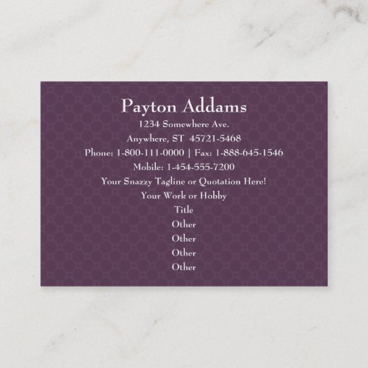 すみれ色の花びらの曼荼羅-名刺 名刺 (正面)