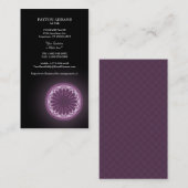 すみれ色の花びらの曼荼羅-縦の名刺 名刺 (正面/裏面)
