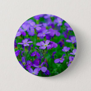 すみれ色の花ボタン 缶バッジ
