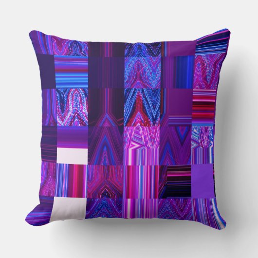 すみれ色のMélangeの綿の装飾用クッション20" x 20" クッション (正面)