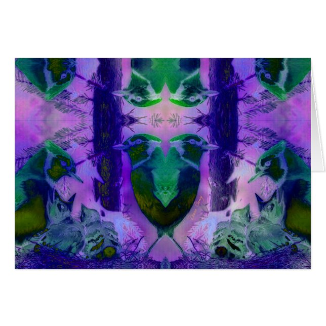 すみれ色ばら色の鳥-及びピンク周期 (正面横)