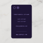 すみれ色モノトーンのな着色されたsmartphoneのフェイクな一見 名刺 (裏面)