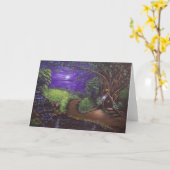 すみれ色夜挨拶状2 カード (黄色い花)