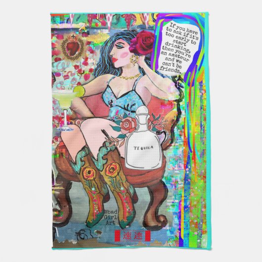 ～すもしるには頼もし早すぎる。 キッチンタオル (縦)