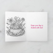 すりお洒落つきケーキパーソナライズされた誕生日 カード (内部)