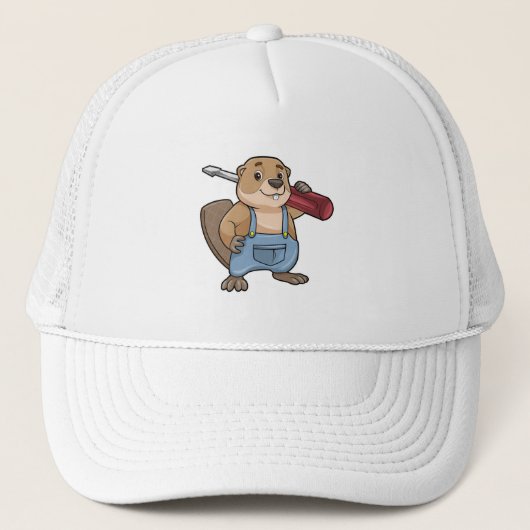 すりわり付きドライバーを使用した職人としてのビーバー キャップ (正面)