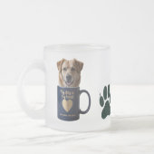 すりエレガントすみガラス犬マグカップ(10oz) フロストグラスマグカップ (左)