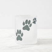すりエレガントすみガラス犬マグカップ(10oz) フロストグラスマグカップ (中央)