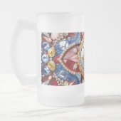 すりガラスのマグカップとコロンビアの色デザイン フロストグラスビールジョッキ (左)