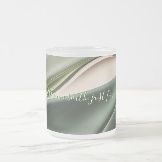 すりガラスのマグカップのグラフィックスタイリッシュ表示 フロストグラスマグカップ (中央)