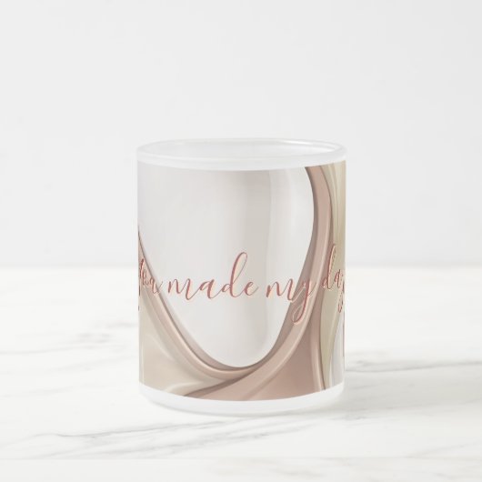 すりガラスのマグカップのグラフィックスタイリッシュ表示 フロストグラスマグカップ (中央)