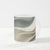 すりガラスのマグカップのグラフィックスタイリッシュ表示 フロストグラスマグカップ (正面右)