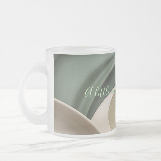 すりガラスのマグカップのグラフィックスタイリッシュ表示 フロストグラスマグカップ (左)