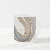 すりガラスのマグカップのグラフィックスタイリッシュ表示 フロストグラスマグカップ (正面右)