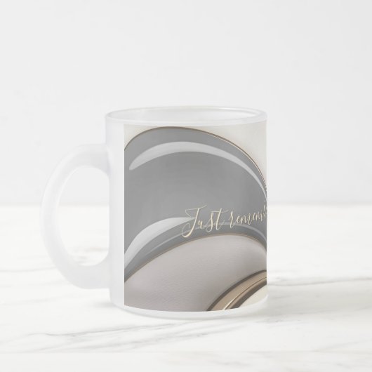 すりガラスのマグカップのグラフィックスタイリッシュ表示 フロストグラスマグカップ (左)