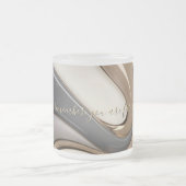 すりガラスのマグカップのグラフィックスタイリッシュ表示 フロストグラスマグカップ (中央)