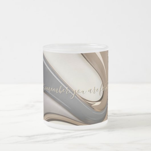 すりガラスのマグカップのグラフィックスタイリッシュ表示 フロストグラスマグカップ (中央)