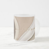 すりガラスのマグカップのグラフィックスタイリッシュ表示 フロストグラスマグカップ (正面右)