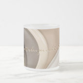 すりガラスのマグカップのグラフィックスタイリッシュ表示 フロストグラスマグカップ (中央)