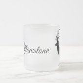 すりガラスのマグカップ – イエローストーン鹿 フロストグラスマグカップ (中央)