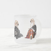 すりガラスのマグカップ：乾きを癒す フロストグラスマグカップ (正面右)