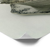 すりガラスをベースにしたバター皿 ポスター (角)