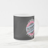 すりガラスパーソナライズされた製マグカップ フロストグラスマグカップ (正面右)