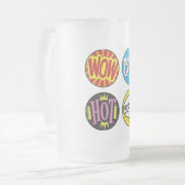 すりガラス前向きビアマグ フロストグラスビールジョッキ (正面左)