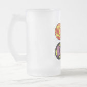 すりガラス前向きビアマグ フロストグラスビールジョッキ (左)