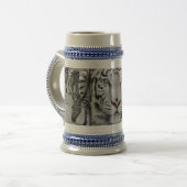 すりガラス製マグカップ16オンス ビールジョッキ (正面左)