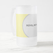 すりガラス製マグカップ16オンス フロストグラスビールジョッキ (正面左)